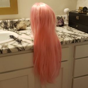 Bright pink 30 inches long wig Halloween mermaid